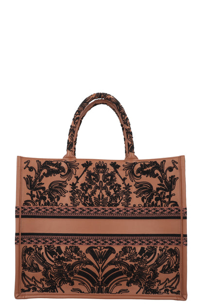 Christian Dior Large Book Tote Leather Brown Black