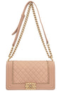Chanel Boy Beige Luxury Handbag