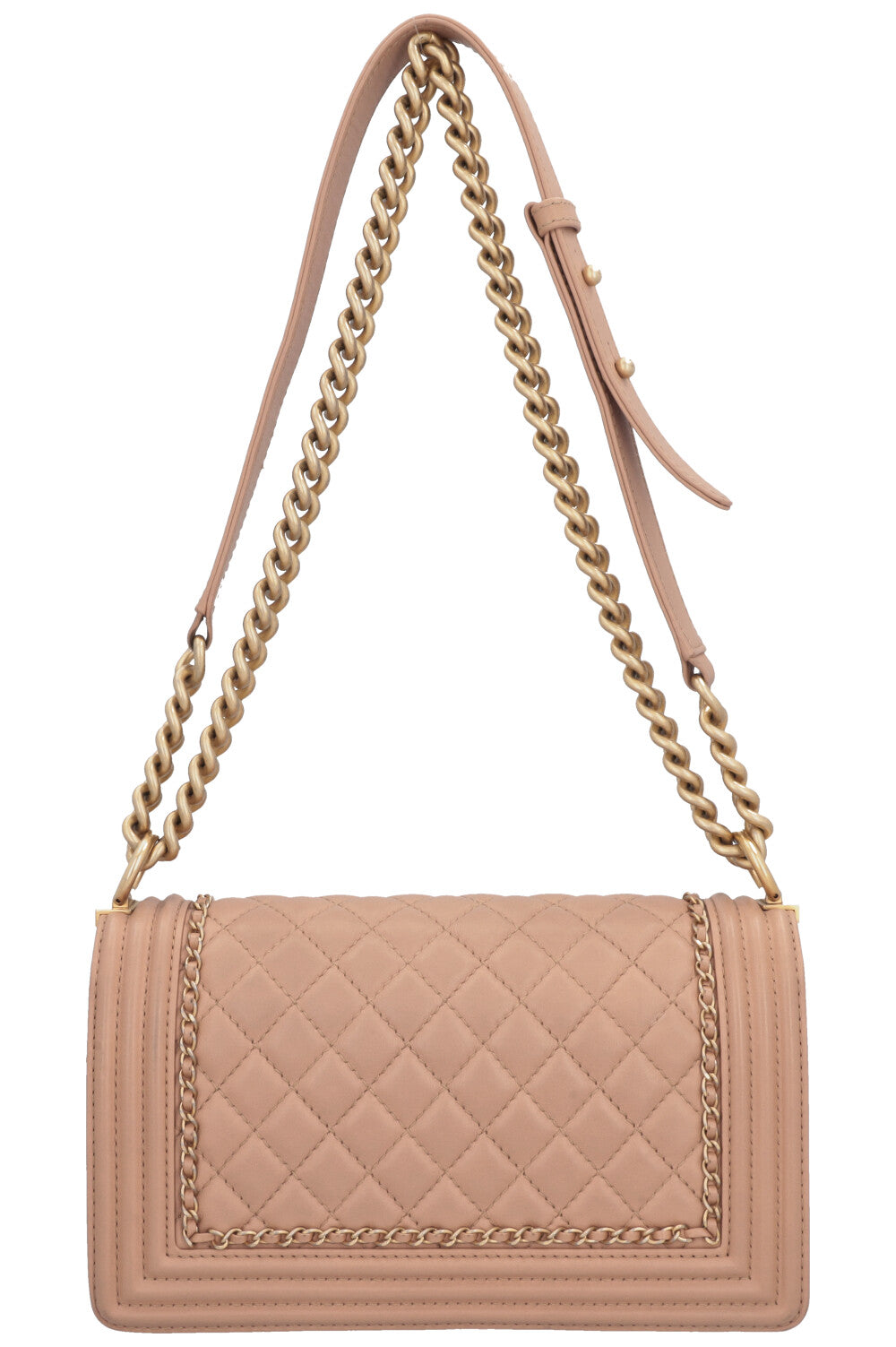 Chanel Boy Beige Luxury Handbag