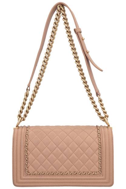 Chanel Boy Beige Luxury Handbag