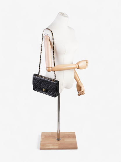 Chanel Classic Double Flap Black Lambskin Leather Medium