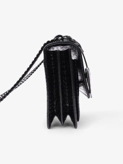 Saint Laurent Sunset Black Embossed Leather Medium