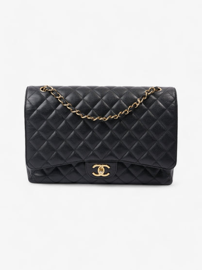 Chanel Classic Double Flap Black Caviar Leather Maxi