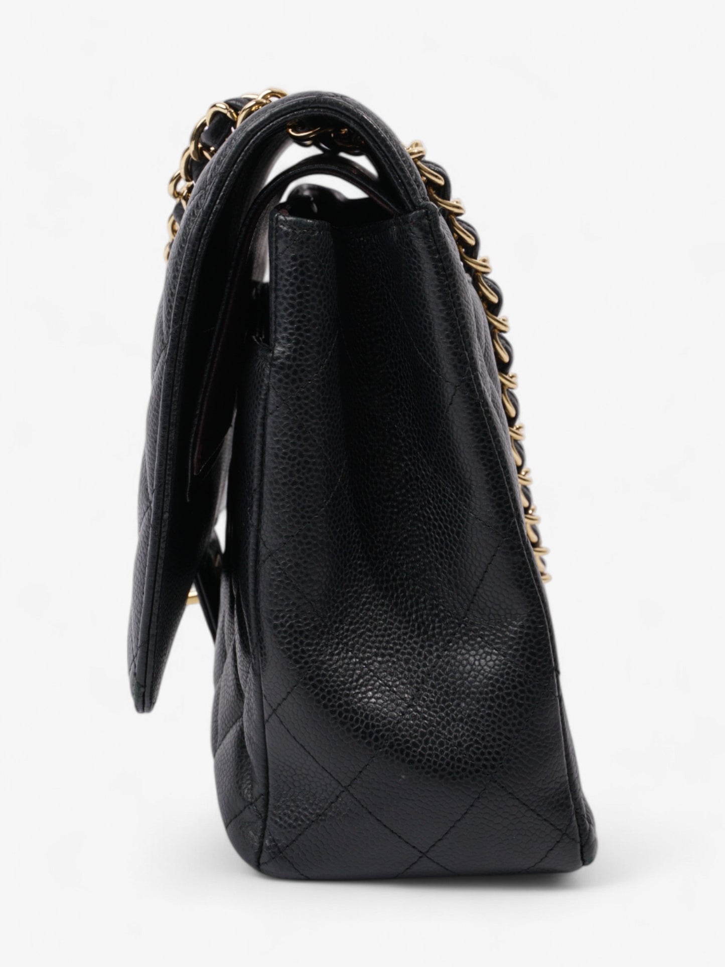 Chanel Classic Double Flap Black Caviar Leather Maxi