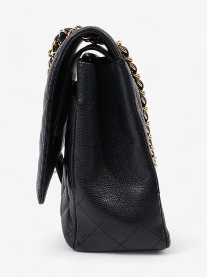 Chanel Classic Double Flap Black Caviar Leather Maxi