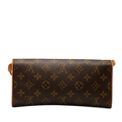 Brown Louis Vuitton Monogram Pochette Twin GM Crossbody Bag