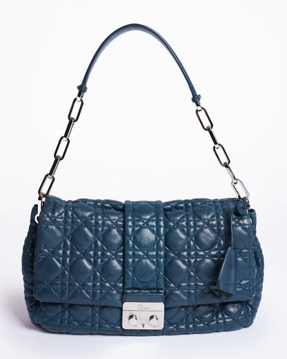 Christian Dior Lambskin Cannage New Lock Flap Shoulder Bag