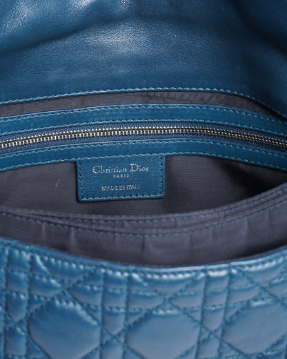 Christian Dior Lambskin Cannage New Lock Flap Shoulder Bag