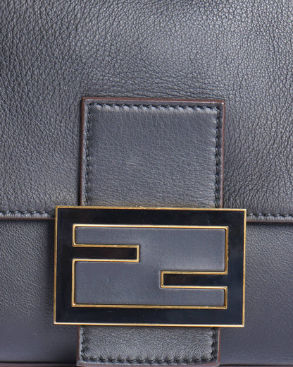Fendi Big Mamma black leather shoulder bag