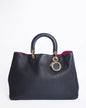 Christian Dior Black Leather Medium Diorissimo Shopper Tote Bag