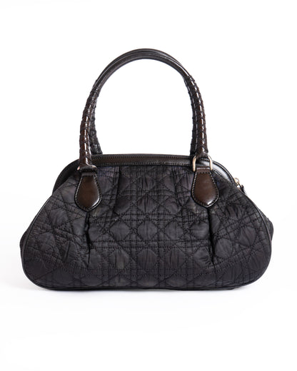 Christian Dior Satin Cannage Charming Doctors Bag Black