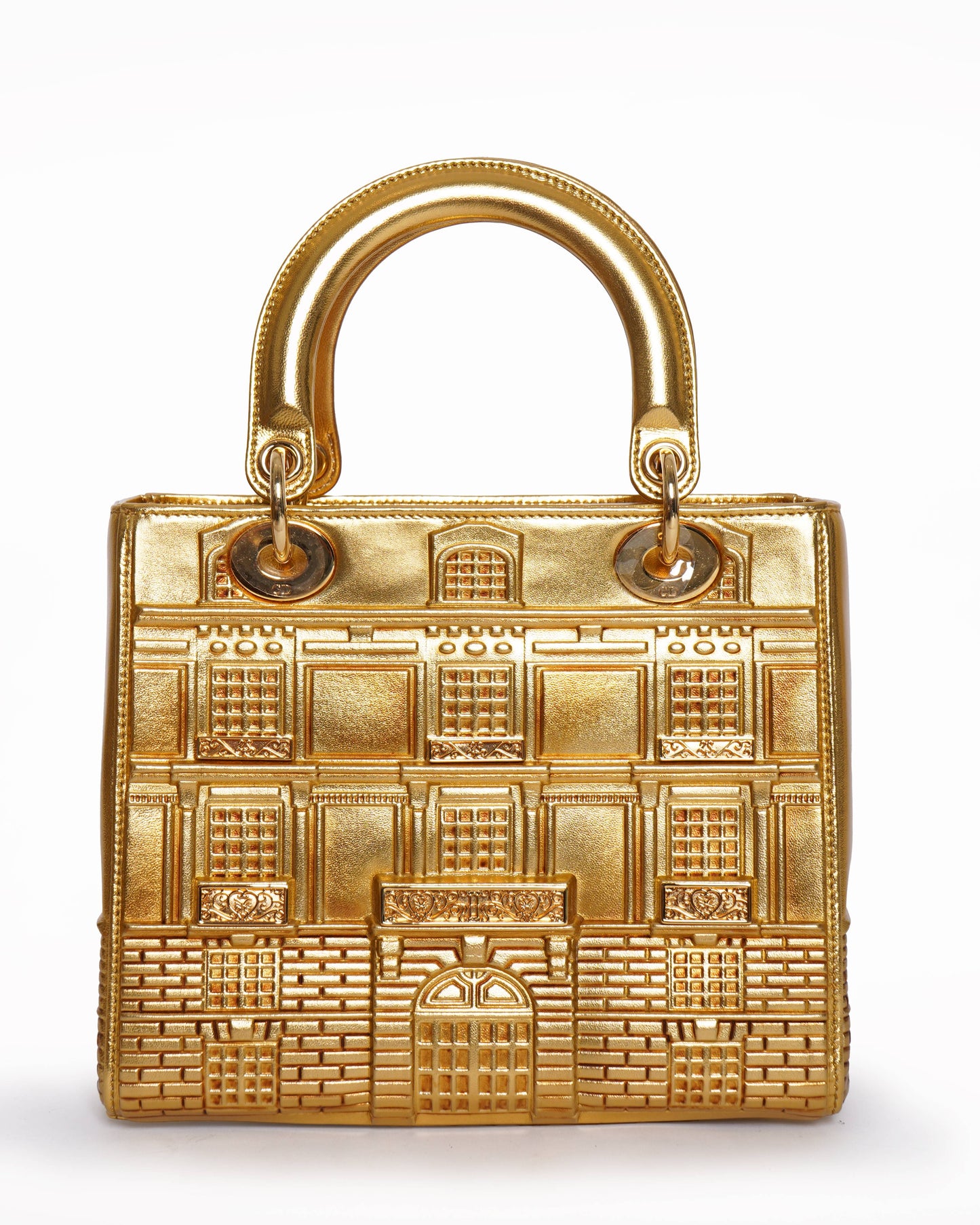New Christian Dior Lady Dior Art Limited Edition Gold Handbag