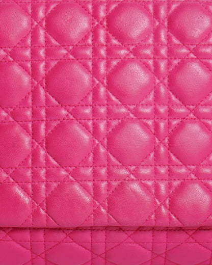 Christian Dior Pink Quilted Cannage Flap Bag