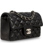 Chanel Classic Flap Lambskin Black Shoulder Bag Style 202
