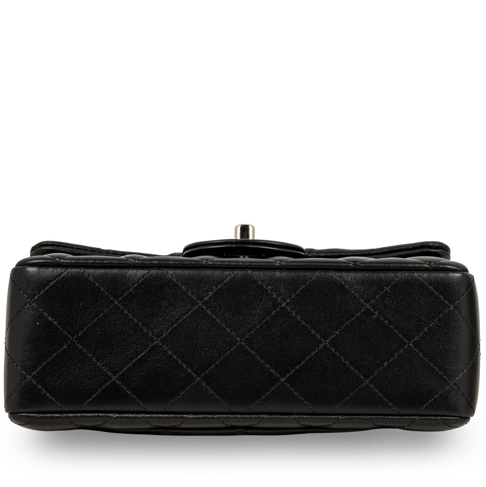 Chanel Classic Flap Lambskin Black Shoulder Bag Style 202