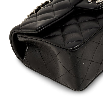 Chanel Classic Flap Lambskin Black Shoulder Bag Style 203