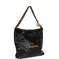 Chanel Small 22 Bag Black Lambskin Antique Gold Hardware