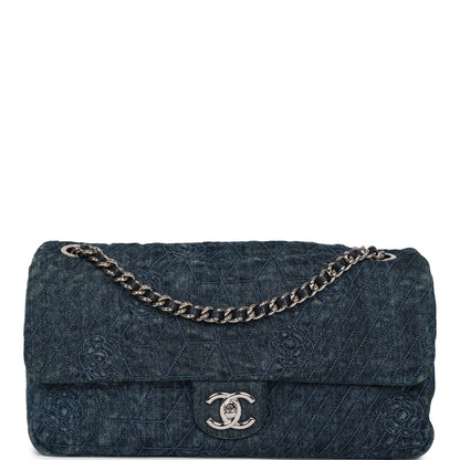 Chanel Leather Silver Shoulder Bag