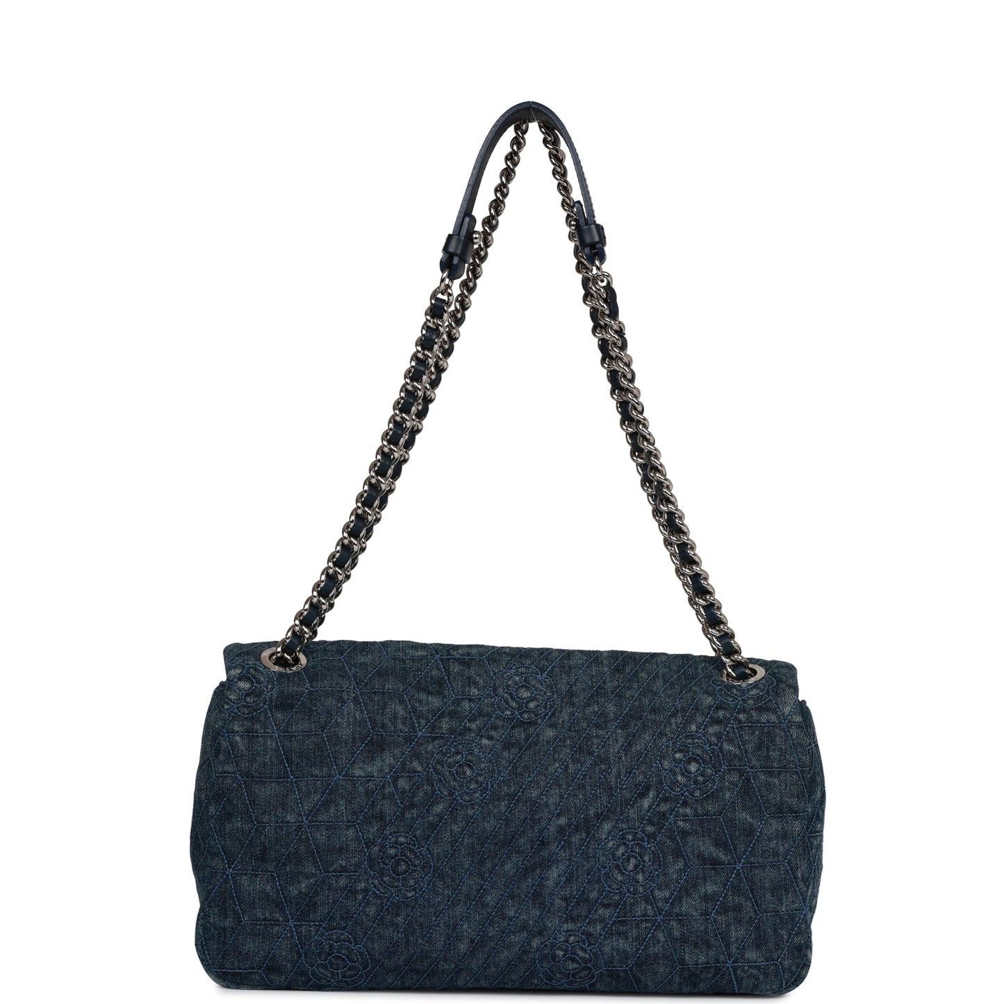 Chanel Leather Silver Shoulder Bag