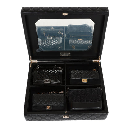 Chanel Success Story Black Lambskin Trunk Set Of 4 Mini Bags