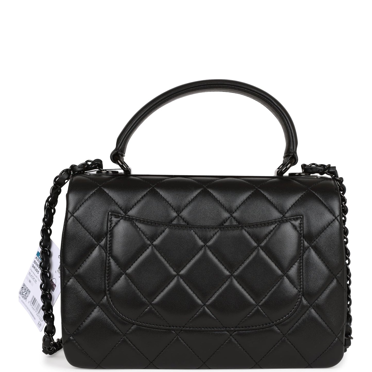 Chanel Large Trendy Cc Bag So Black Lambskin Black Hardware
