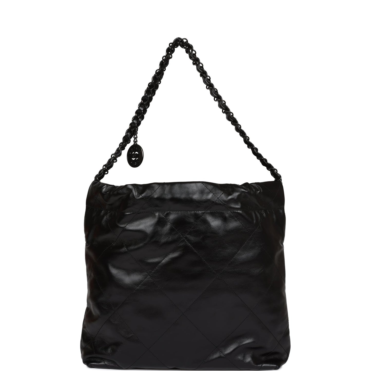 Chanel Small 22 Bag So Black Calfskin Black Hardware