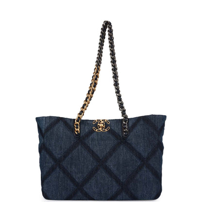 Chanel Leather Blue Shoulder Bag