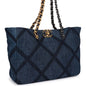 Chanel Leather Blue Shoulder Bag