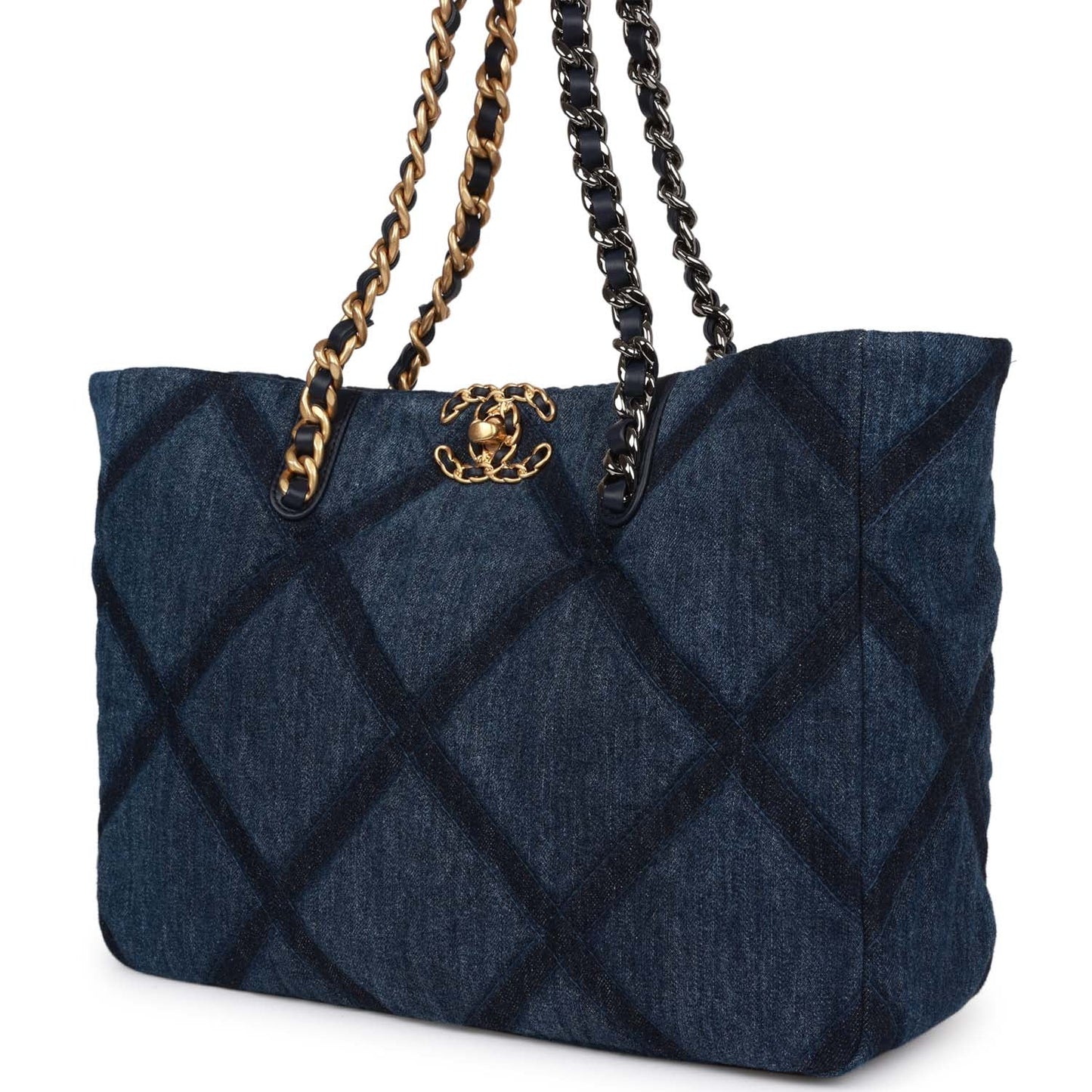 Chanel Leather Blue Shoulder Bag