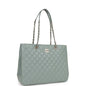 Chanel Small Timeless Shopping Tote Bag Green Caviar Light Gold Hardware