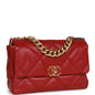 Chanel Medium 19 Flap Bag Red Calfskin Mixed Hardware
