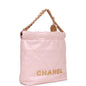 Chanel Mini 22 Bag Pink Calfskin Gold Hardware