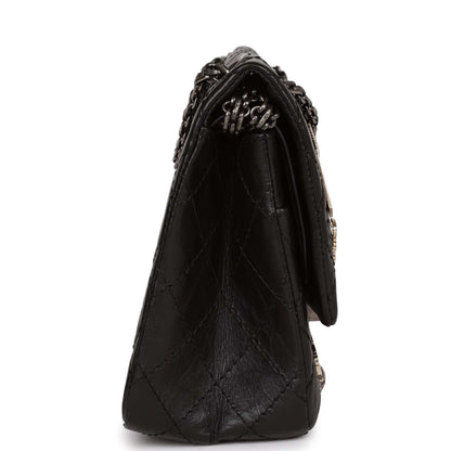 Chanel Lucky Charms Reissue 2 55 Flap Bag Black Aged Calfskin Ruthenium Hardware