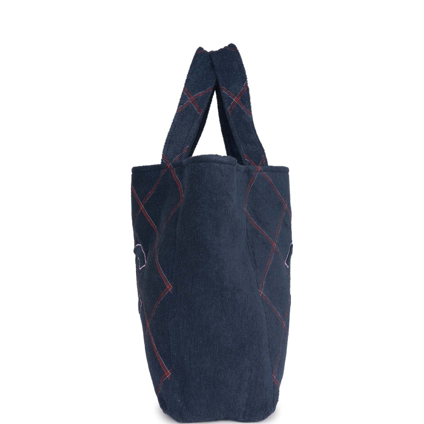 Chanel Deauville Canvas Blue Tote Bag