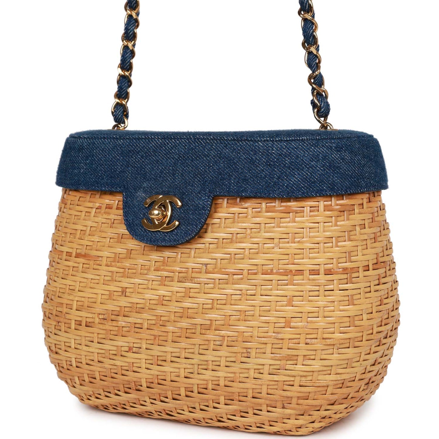 Chanel Luxury Leather Gold Handbag Leather