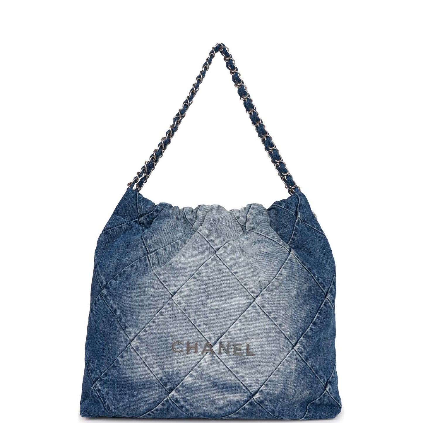 Chanel Luxury Leather Silver Shoulder Bag