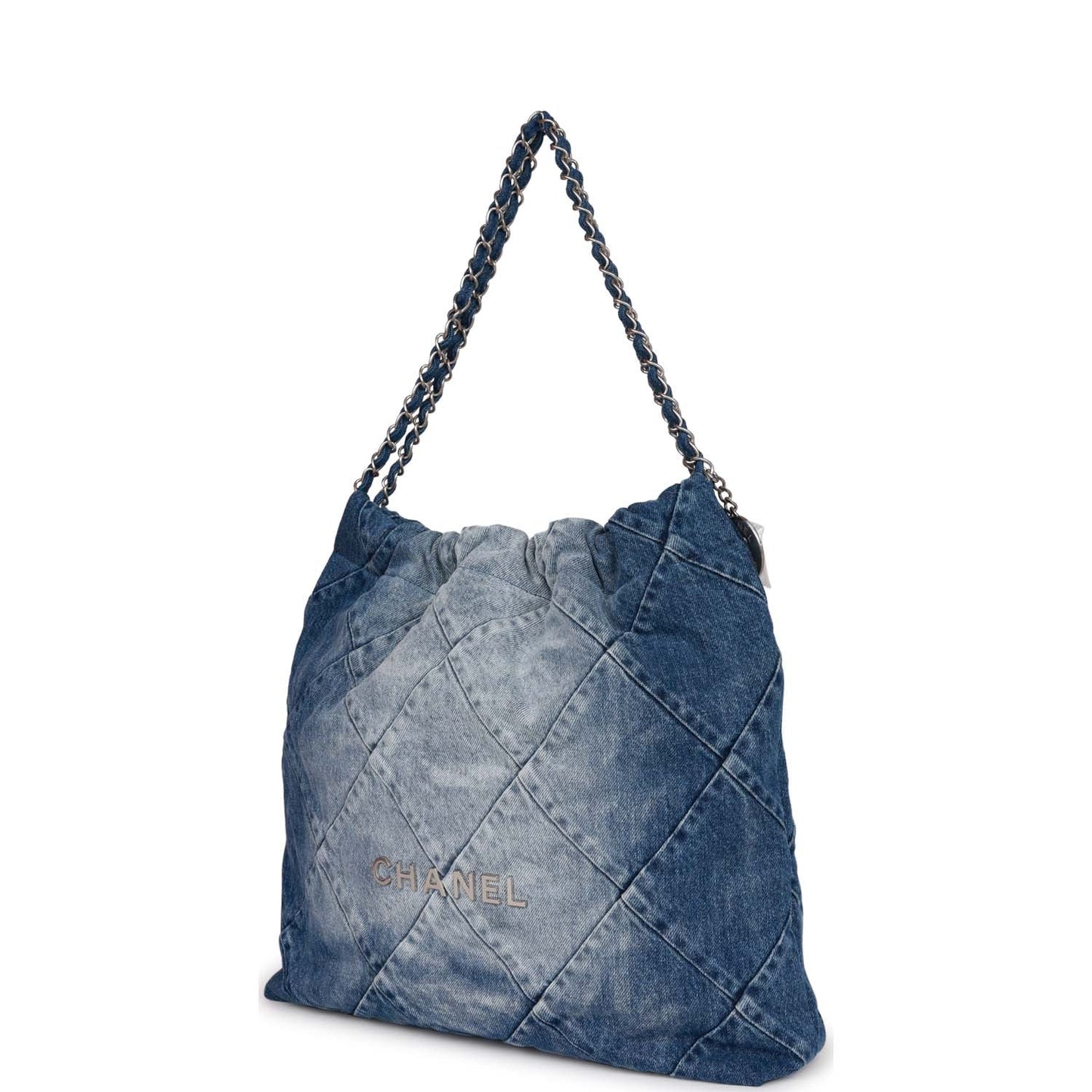 Chanel Luxury Leather Silver Shoulder Bag