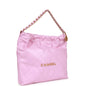 Chanel Small 22 Bag Pink Calfskin Antique Gold Hardware