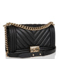 Chanel Boy Bag Caviar Black Shoulder Bag Style 2