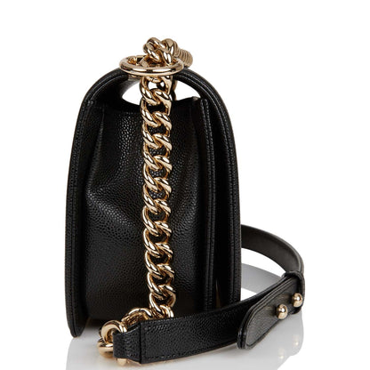 Chanel Boy Bag Caviar Black Shoulder Bag Style 2