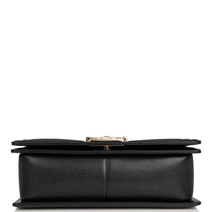 Chanel Boy Bag Caviar Black Shoulder Bag Style 2