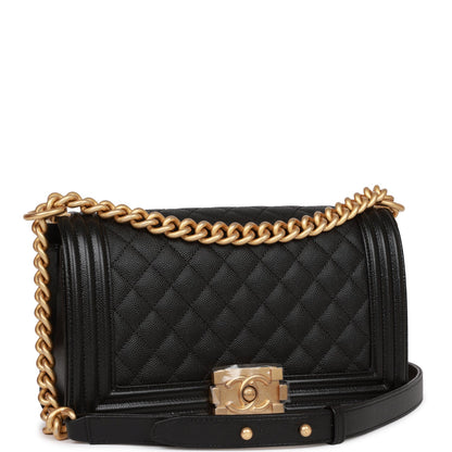 Chanel Boy Bag Caviar Black Shoulder Bag Caviar