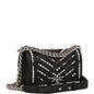 Chanel Small Boy Bag Black Calfskin And Pearl Silver Hardware