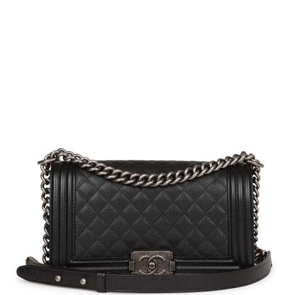 Chanel Boy Bag Caviar Black Shoulder Bag