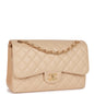 Chanel Jumbo Classic Double Flap Bag Beige Caviar Gold Hardware