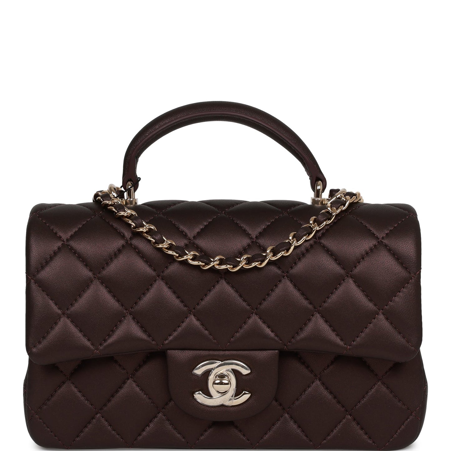 Chanel Mini Flap Lambskin Gold Shoulder Bag Lambskin