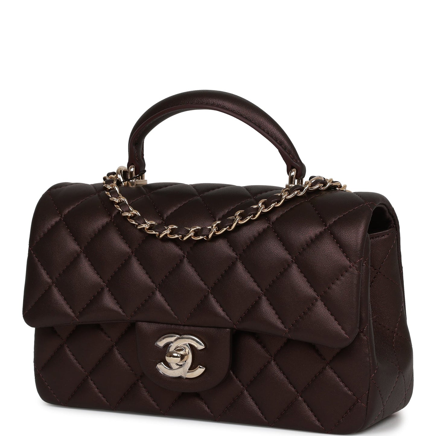 Chanel Mini Flap Lambskin Gold Shoulder Bag Lambskin