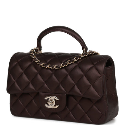 Chanel Mini Flap Lambskin Gold Shoulder Bag Lambskin