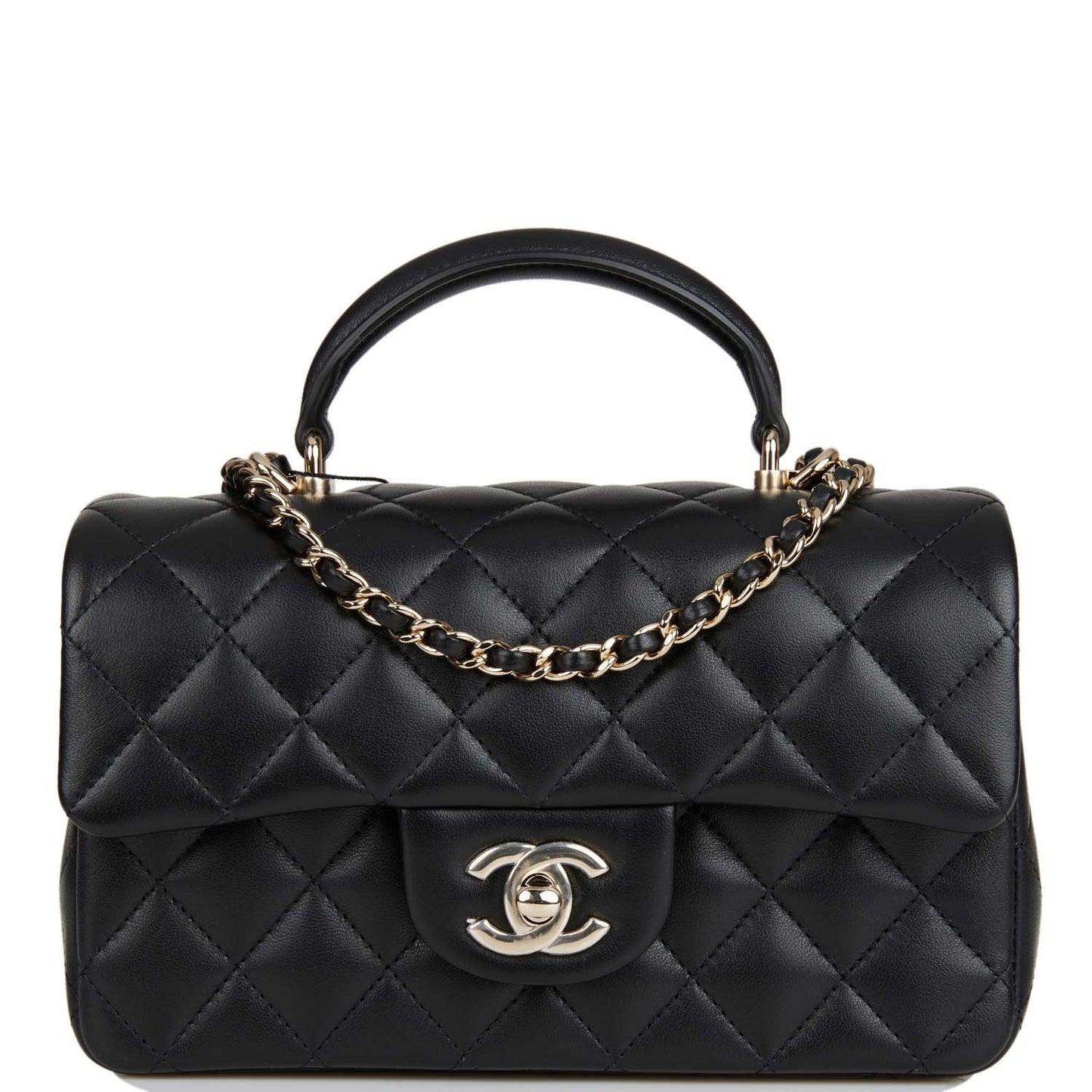 Chanel Lambskin Black Shoulder Bag Style 12