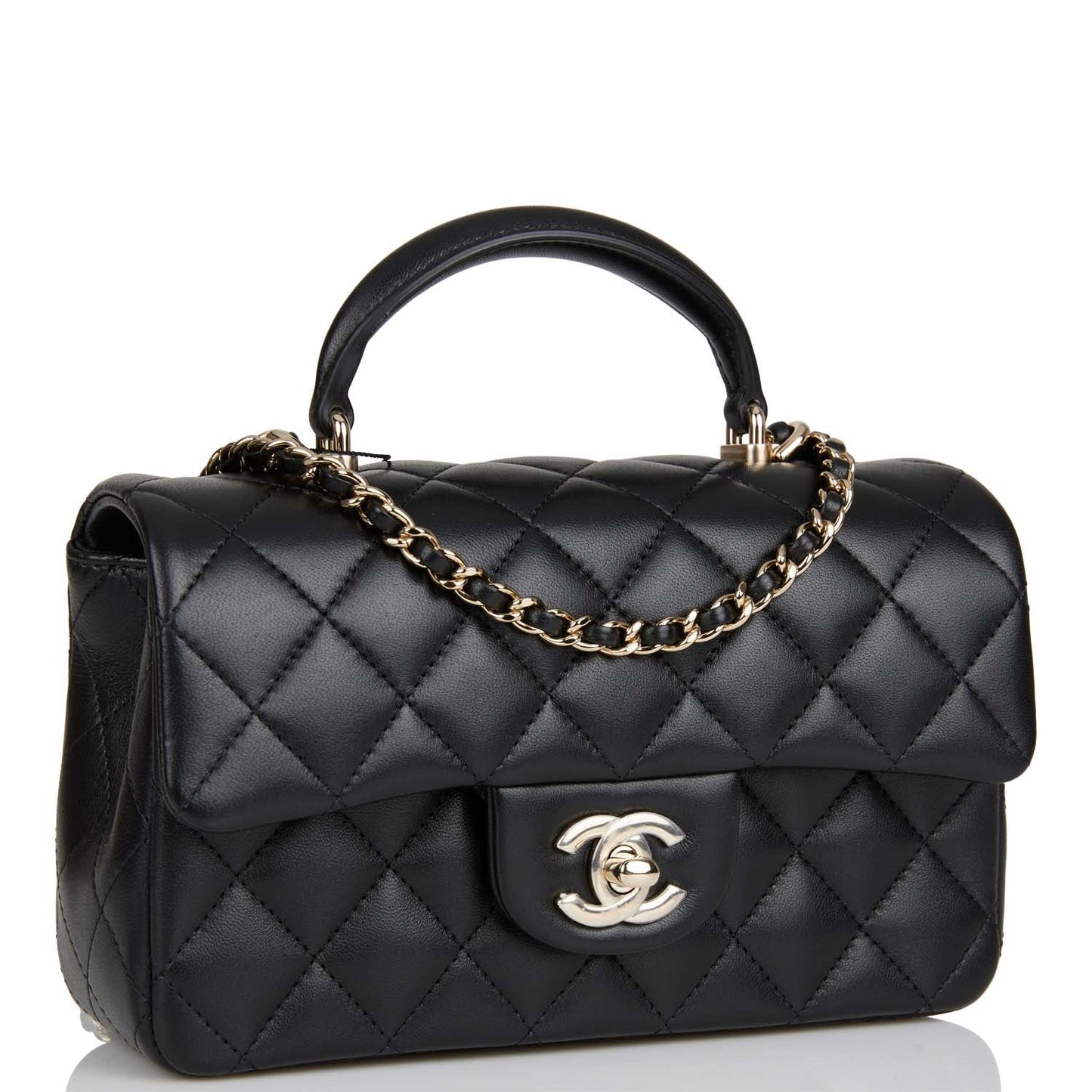 Chanel Lambskin Black Shoulder Bag Style 12